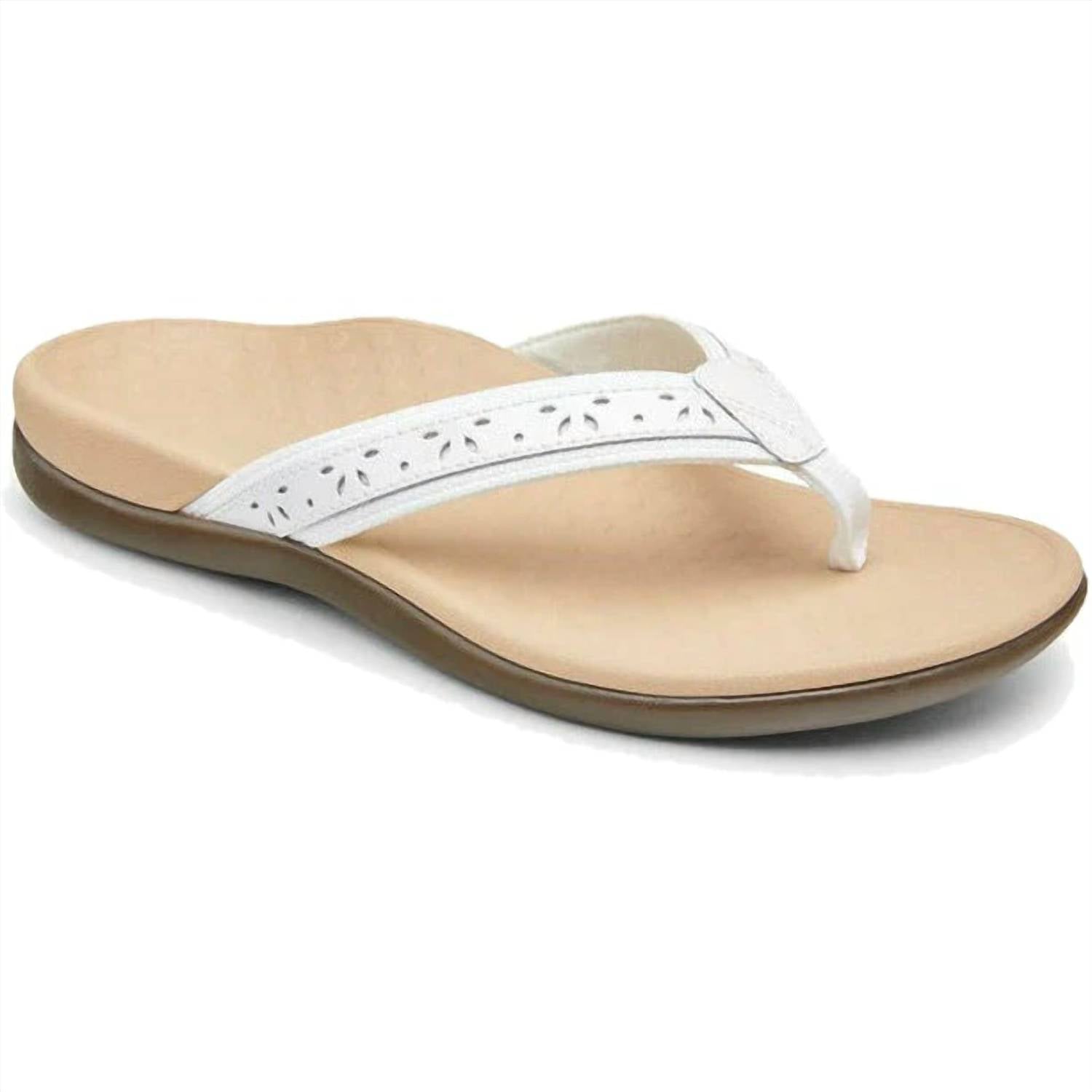 Vionic - Women's Tide Casandra Leather Orthotic Flip-flops