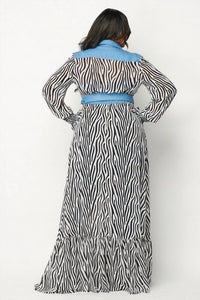 Illord Couture - Maxi Chiffon Cardigan Dress