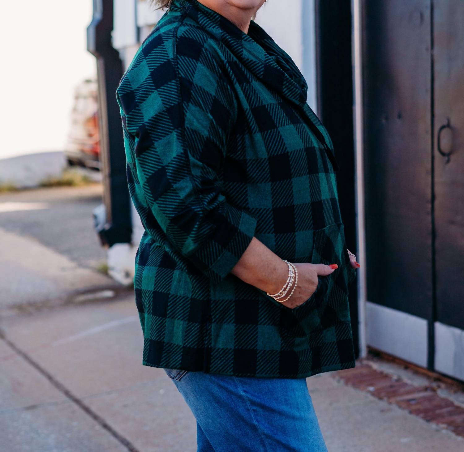 Multiples - Cuffed Dolman Brushed Knit Top