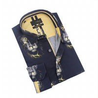Eight X - Electric Lion Button Down Print Shirt