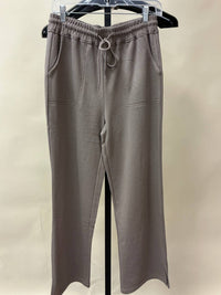STACCATO Wide Drawstring Pants in otter - women's pants - detail view