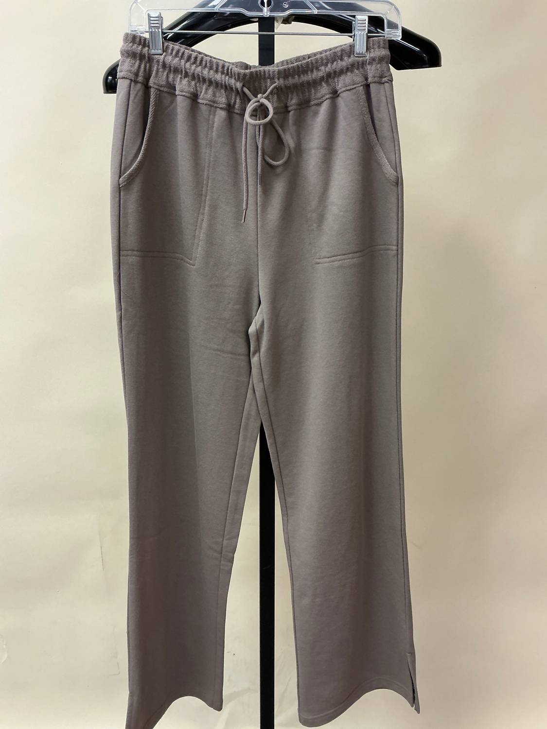 STACCATO Wide Drawstring Pants in otter - women's pants - detail view