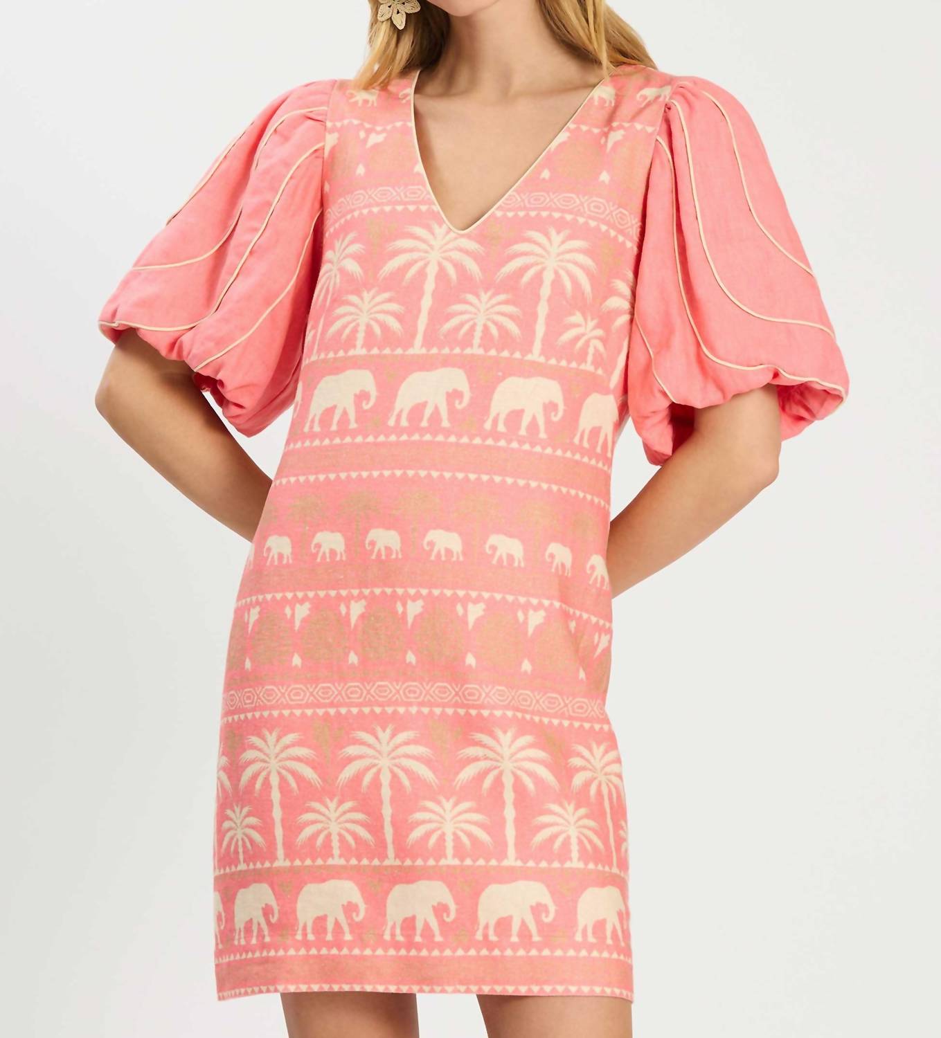 Tyler Boe - Lexi Linen Tropical Mini Dress