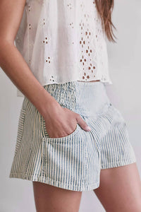 Free People - Luna Railroad Pull-on Shorts