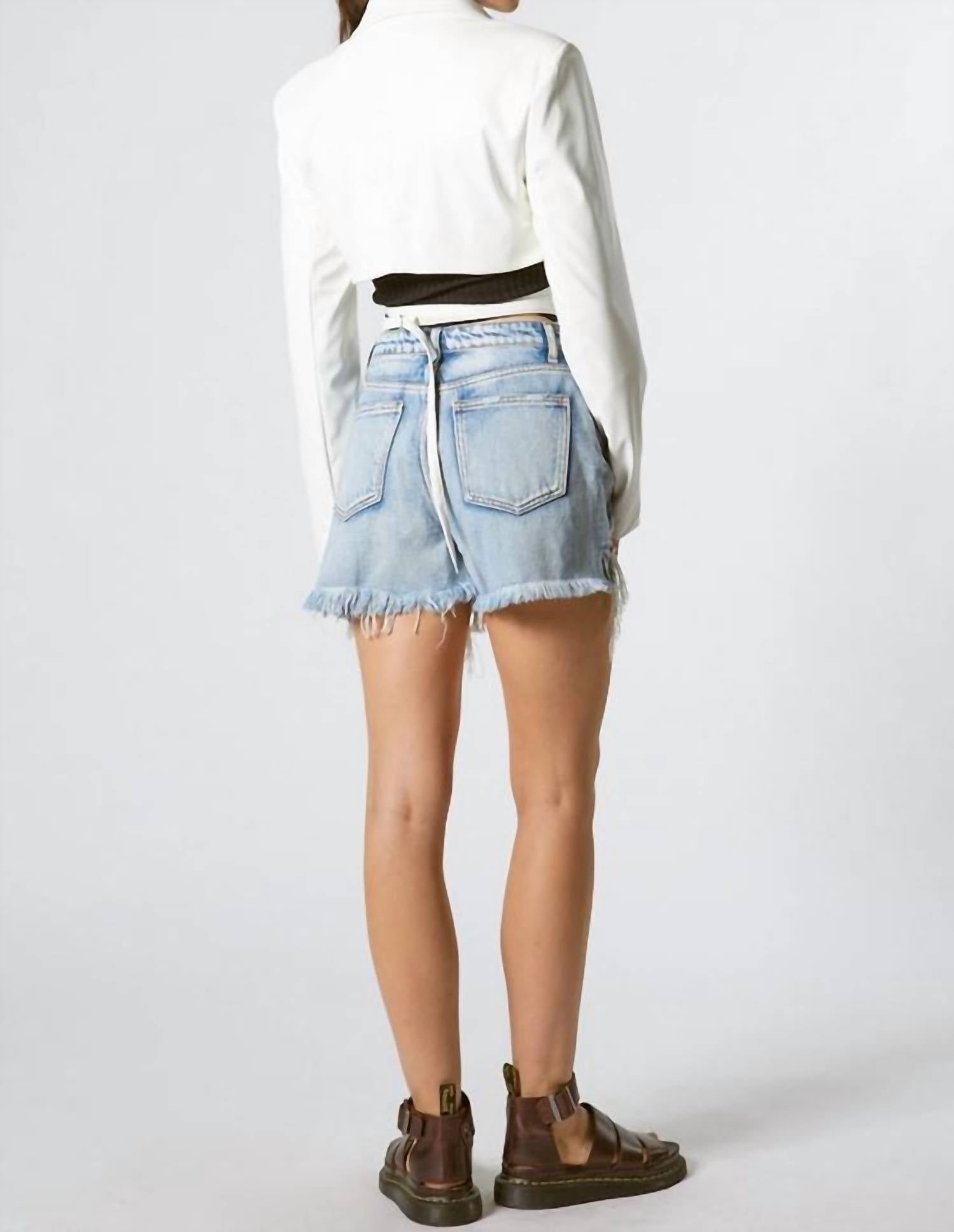 Signature8 - Leatherette Cropped Blazer