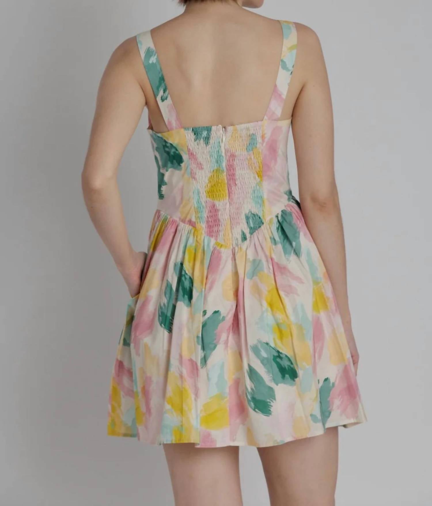 Aureum - Women's Watercolor Mini Dress