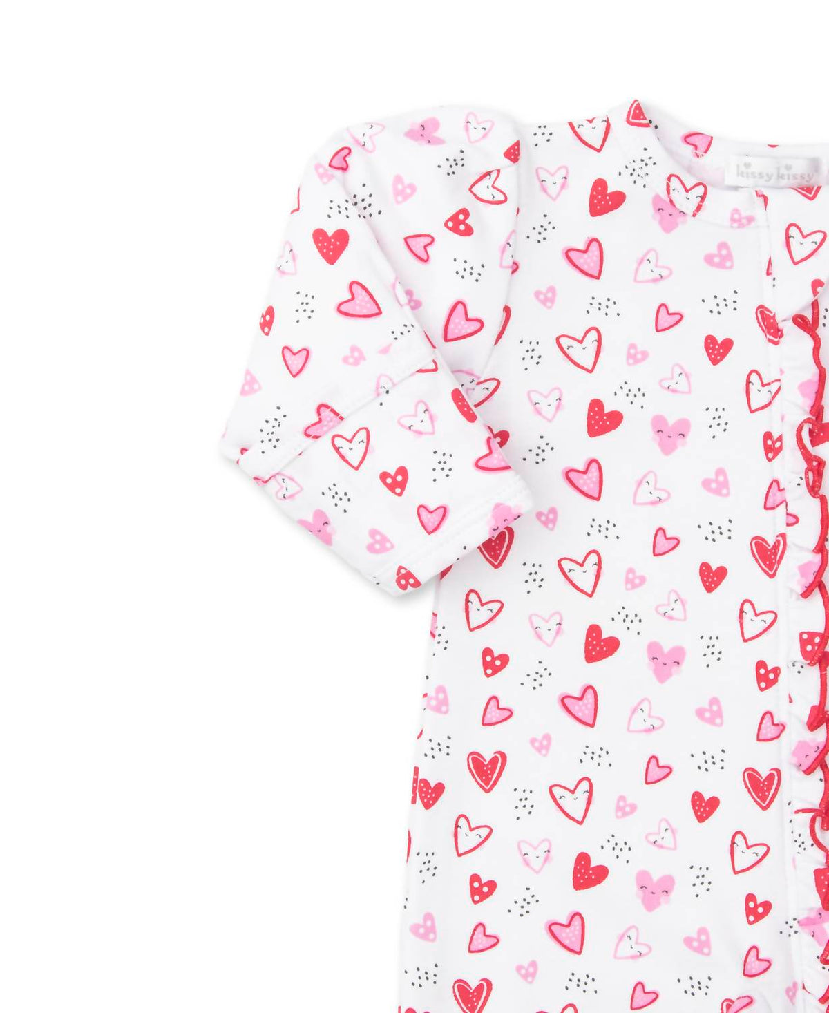 Kissy Kissy - Kid's Heart Sprinkles Footie With Zipper
