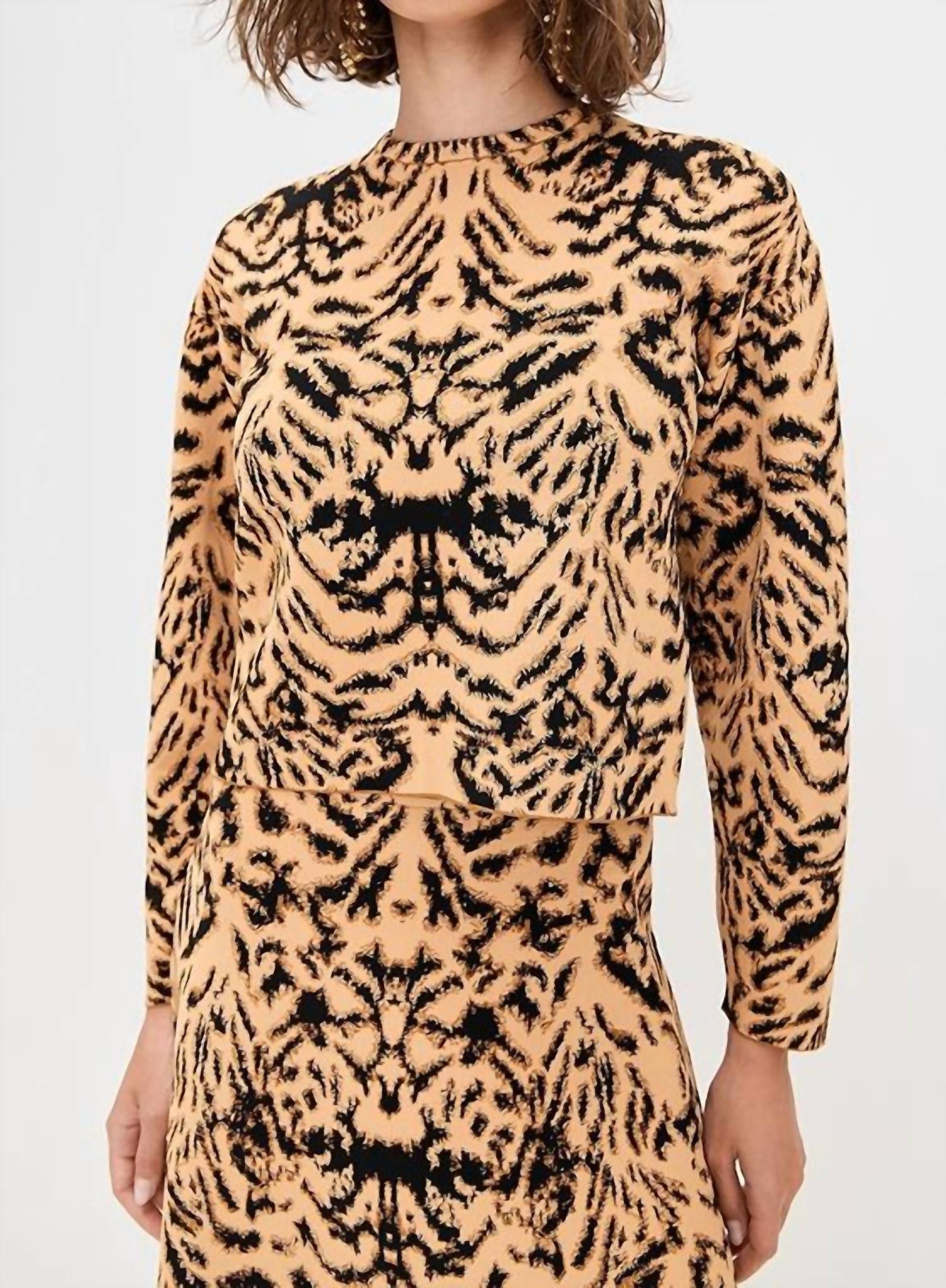 Ulla Johnson - Cade Jacquard Knit Long Sleeve Pullover Sweater