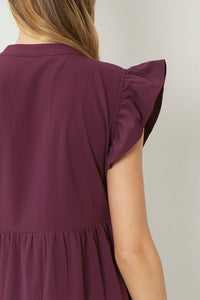 Entro - Ruffled Pocket Tiered Midi Dress