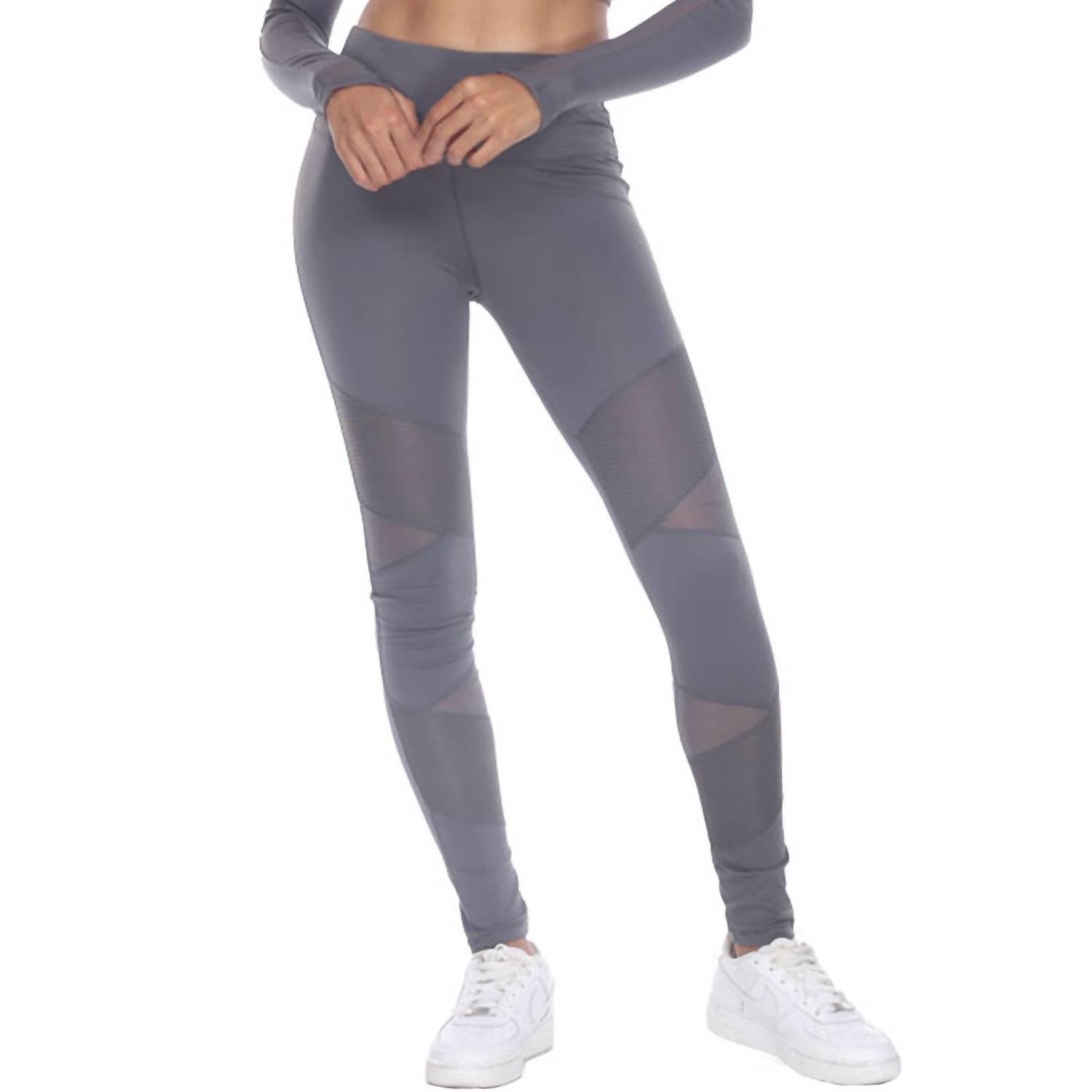 GOLDHAUS Moto Rider Leggings in grey - women's pants