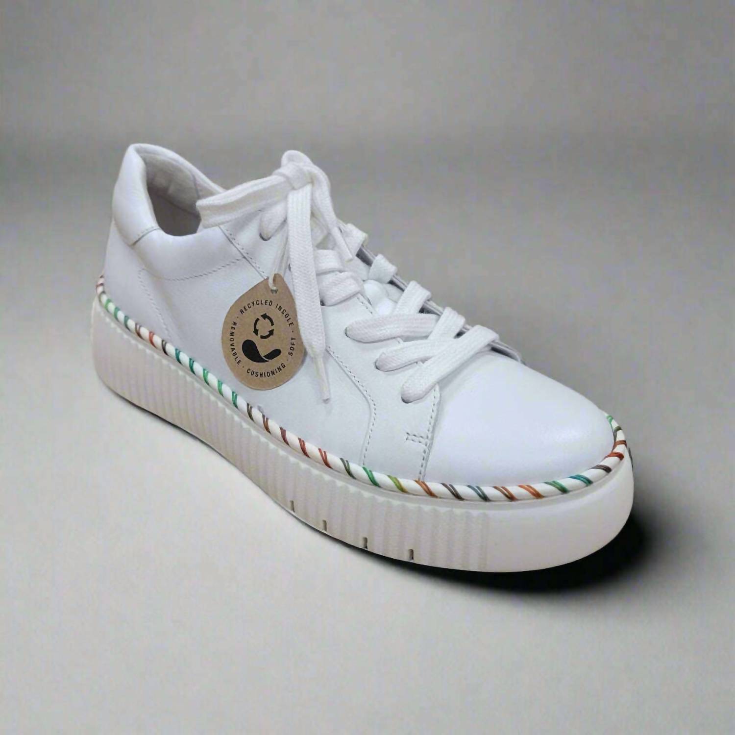 GABOR Women's Low-top Sneaker in white multi - women's sneaker - detail view