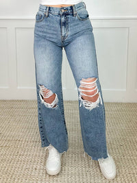 Ampersand Ave - Peyton Distressed High-rise Fray Wide Leg Cropped Jeans
