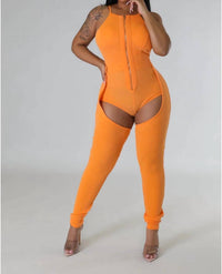 Good Time Usa - Motion - Back & Front Thigh Cut Out Jumpsuit