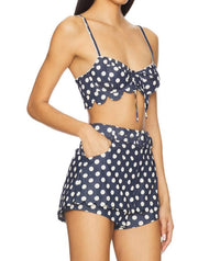 For Love & Lemons - Dolly Denim Dot Skort