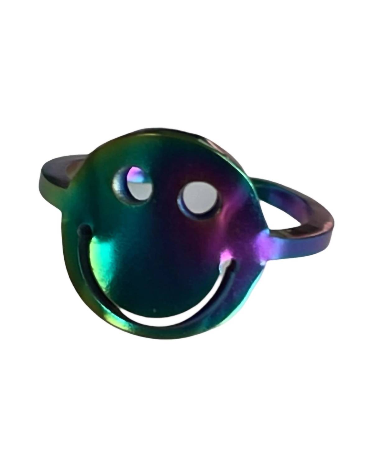Jack And Jewelz - Rainbow Smiley Face Stainless Steel Ring