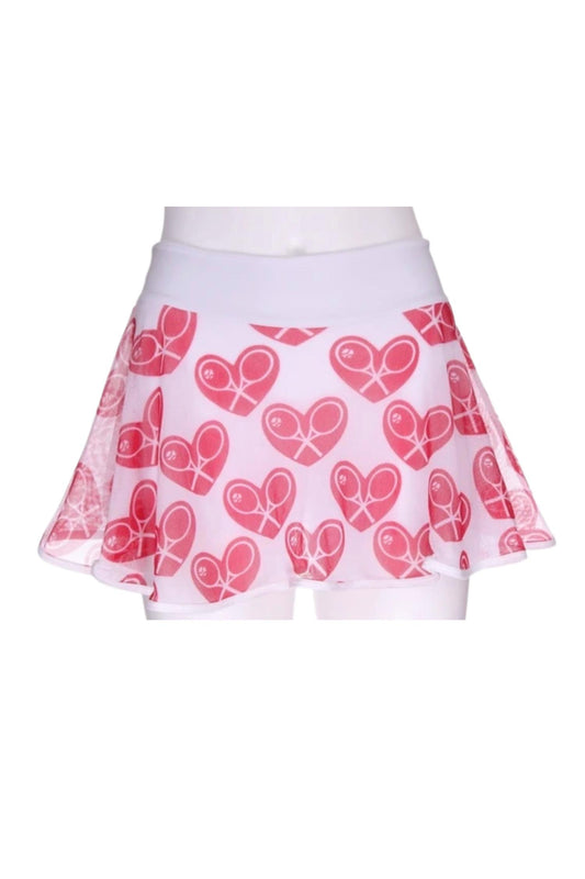 Love Love Tennis - Women's Limited Mid Hearts Love Skirt