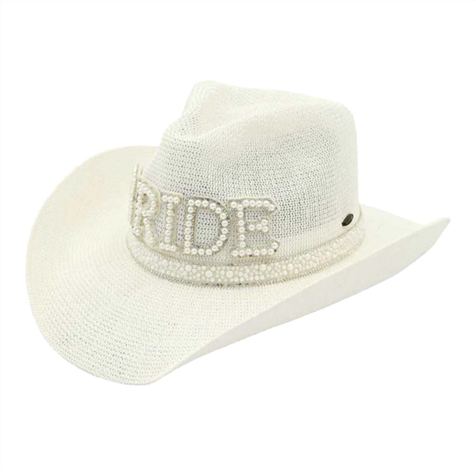 C.C - Women's Bride Cowboy Hat - accessories - hats - polyester