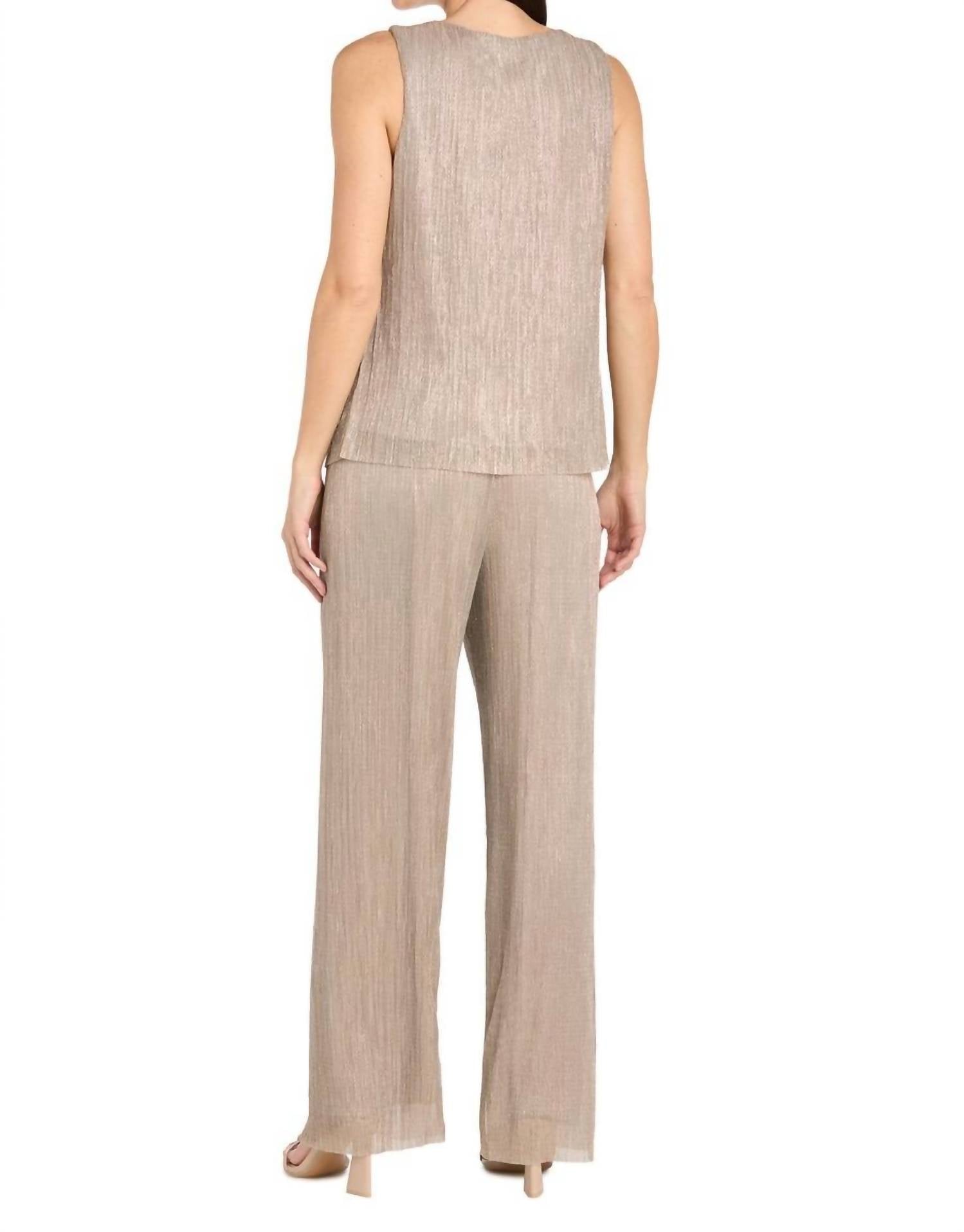 R&M Richards - 3-piece Metallic Evening Pant Suit