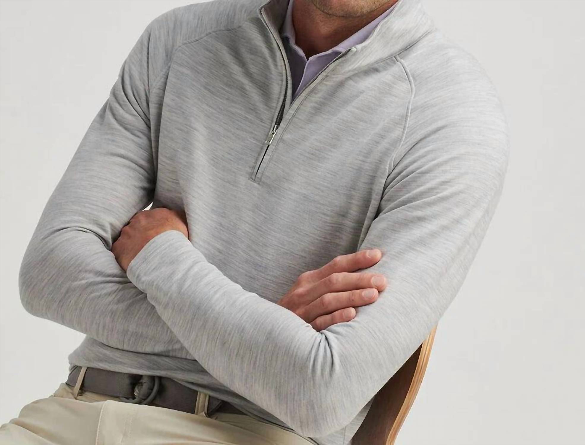Peter Millar - Excursionist Heathered Perf Pullover