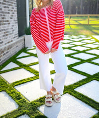 Day + Moon - Stripes Cardigan Top
