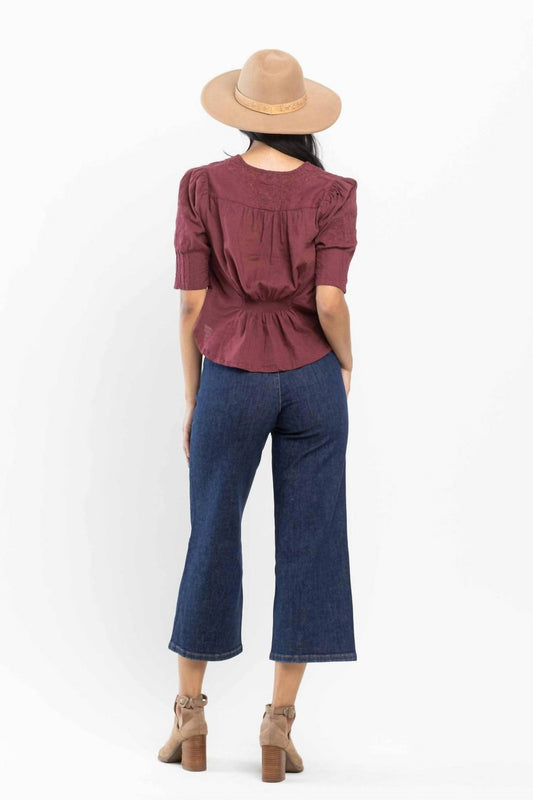 Judy Blue - High Waist Tummy Control Wide Leg Crop Jeans