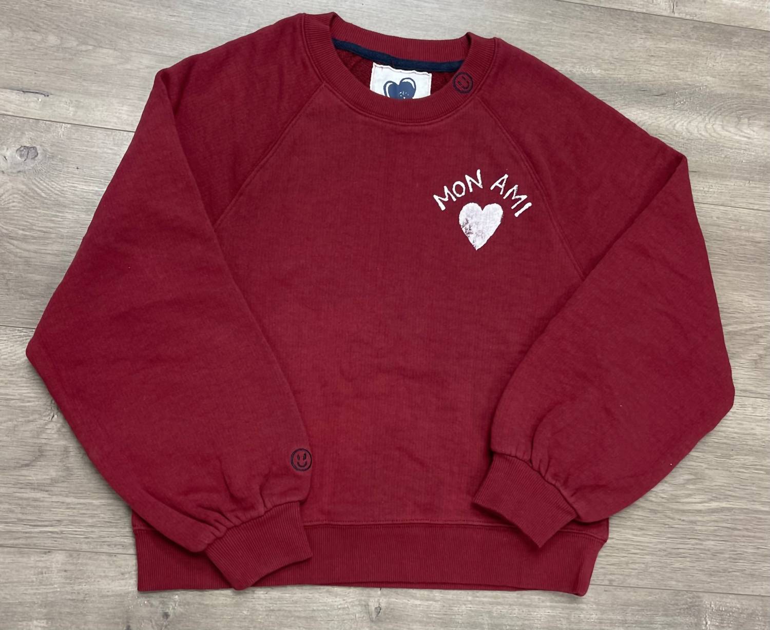 Just Madison - Women's Mon Ami With Heart Sweatshirt