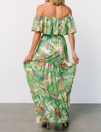 Flying Tomato - Flamenco Off Shoulder Maxi Dress