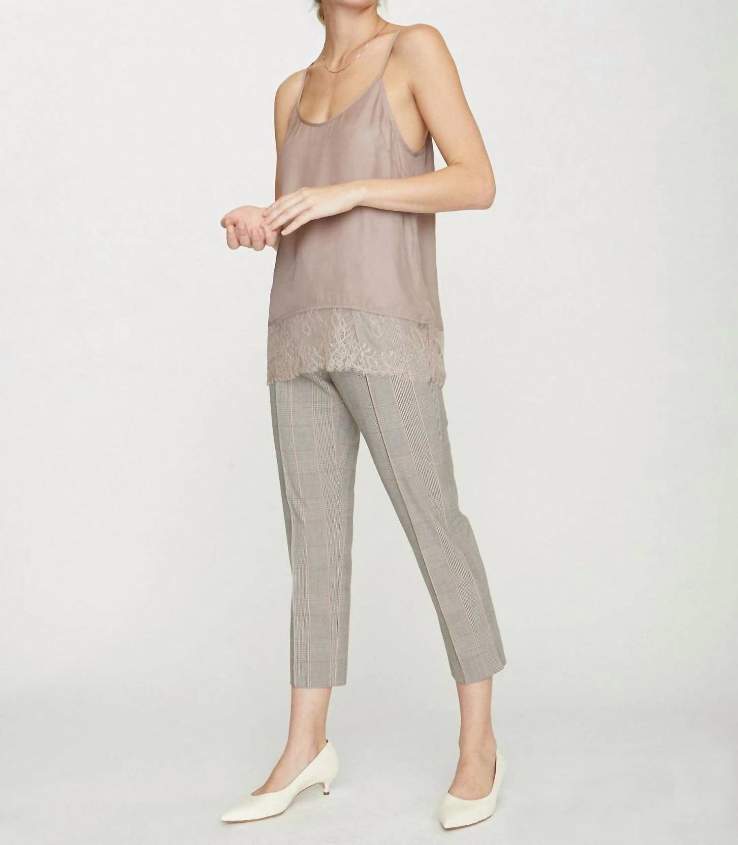 Brochu Walker Lai Silk Cami Top in dusty rose - women's shirt - view 4