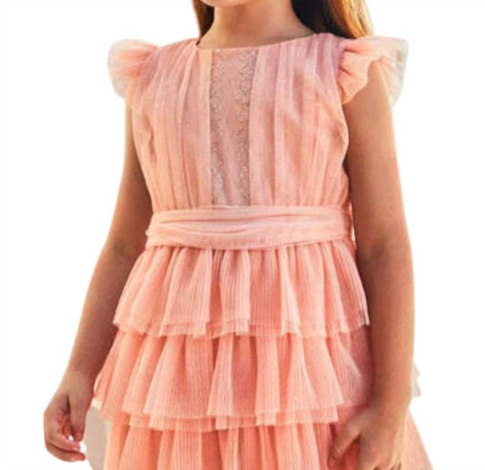 Mayoral - Girls' Pleated Tulle Layer Dress
