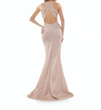 Colors Dress - Metallic Open Back Gown