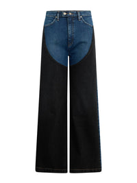 Hudson - Jodie High Rise Contrast Front Panel Wide Leg Jean