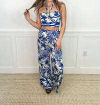 Miss Avenue - Feeling Fine Crop Top And Wide Leg Bottom Two Piece Set