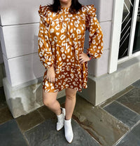 Jodifl - Leopard Print Tiered Dress