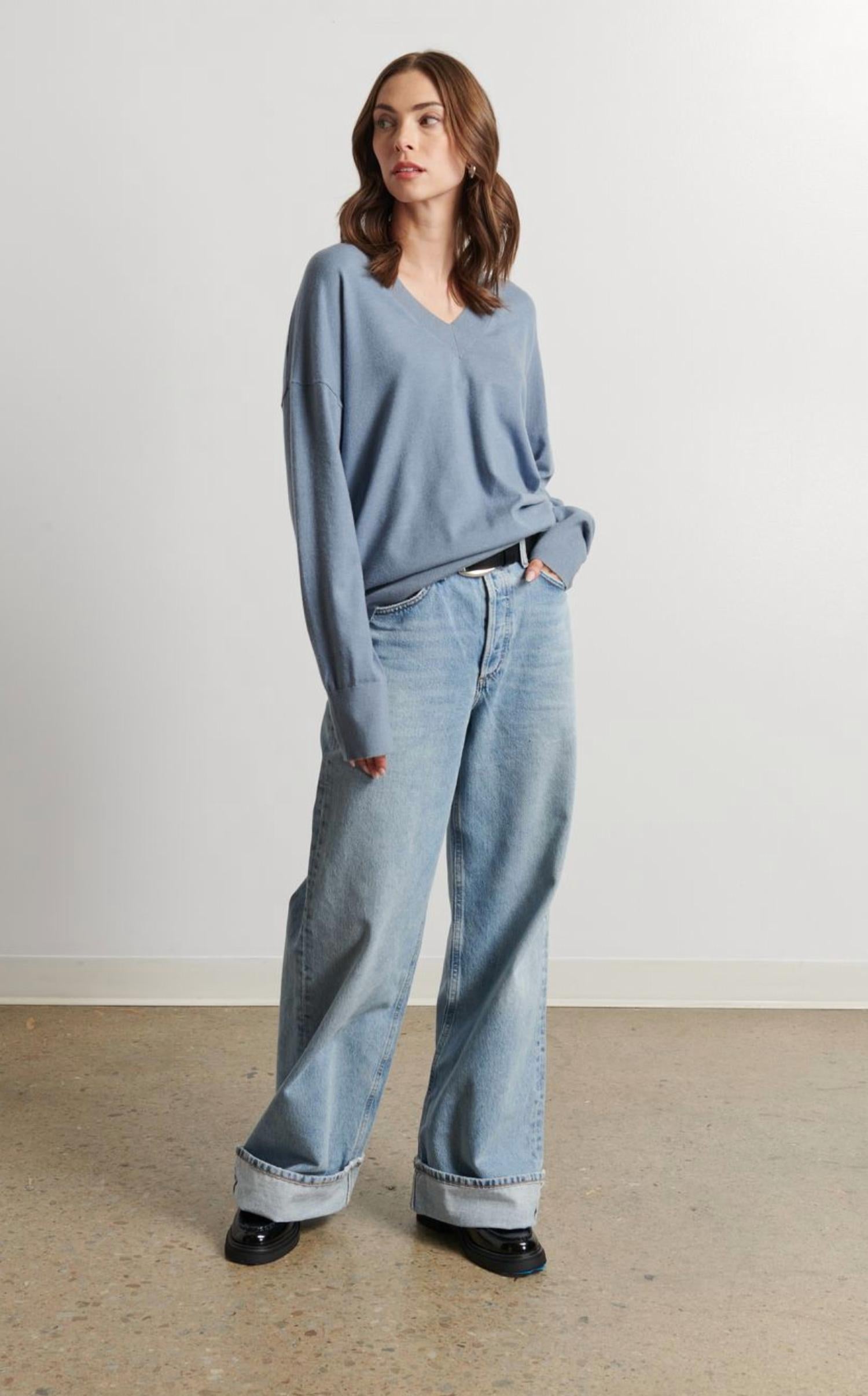 Line - Taylor Knit V-neck Top