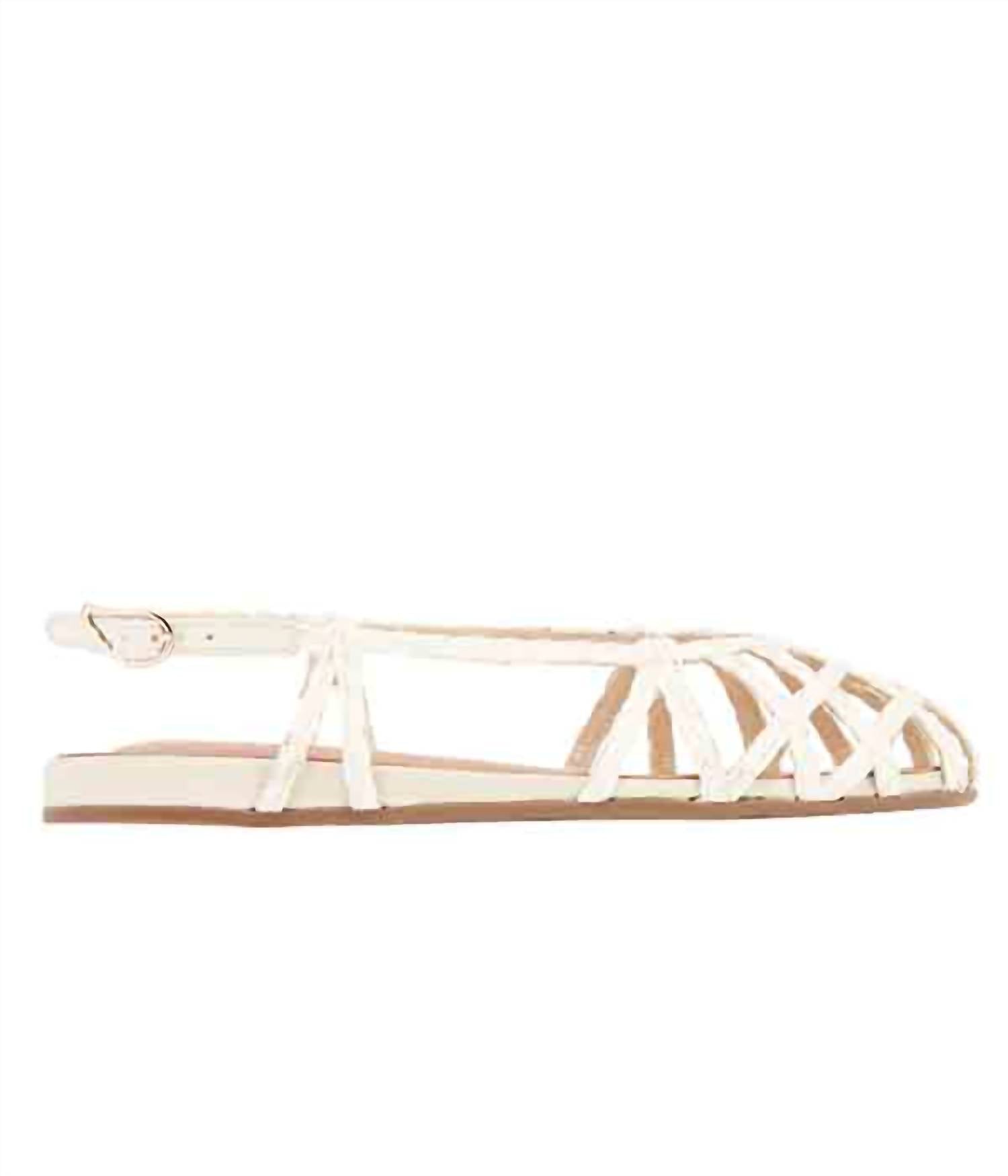 Ancient Greek Sandals - Women's Kardia Leather Trimmed Raffia Sandals