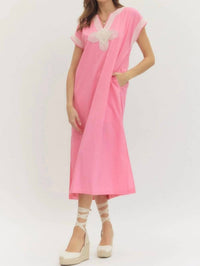 Entro - Applique Trim Midi Dress