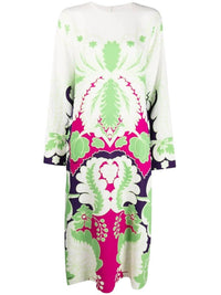 Valentino - Floral Print Silk Midi Dress