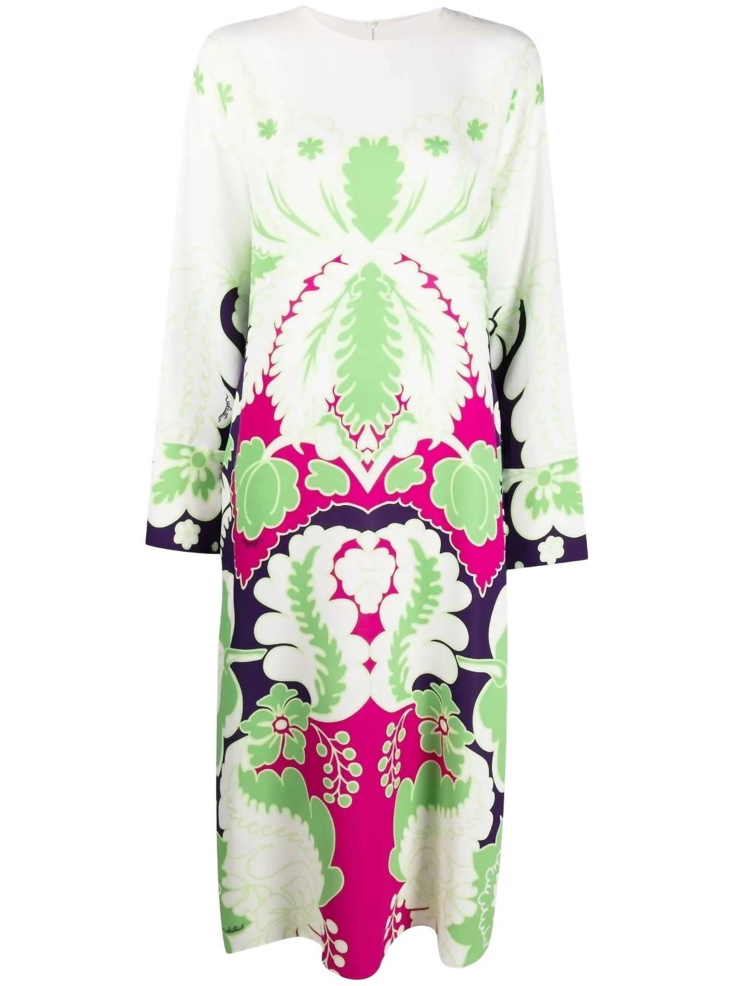 Valentino - Floral Print Silk Midi Dress