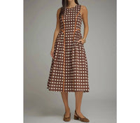 Style Usa - Polka Dot Sleeveless Midi Dress