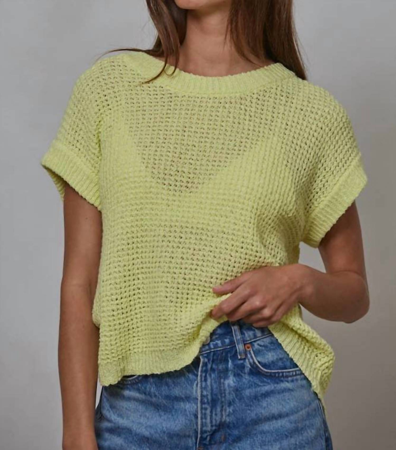 By Together - Sweater Short Sleeve Crew Neck Top