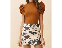Tcec - Short Sleeve Puff Bodysuit