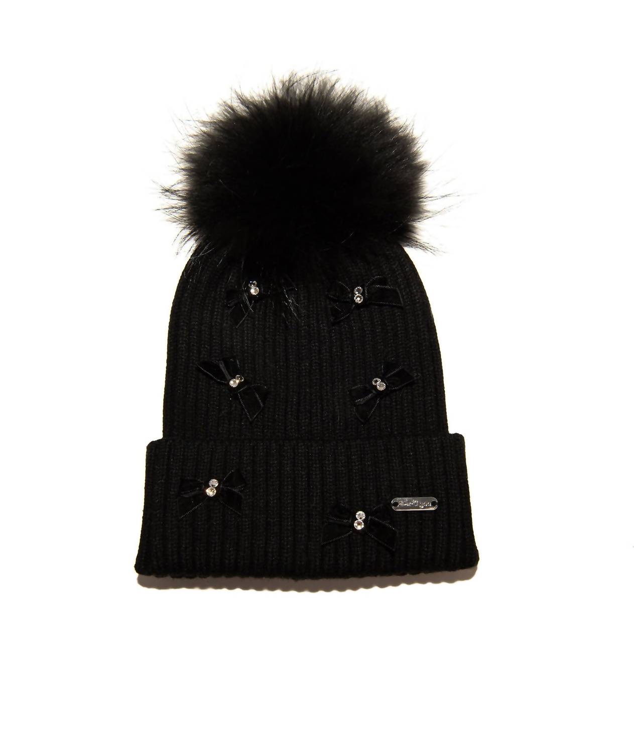 Bari Lynn - Girl's Velour Bows Winter Hat