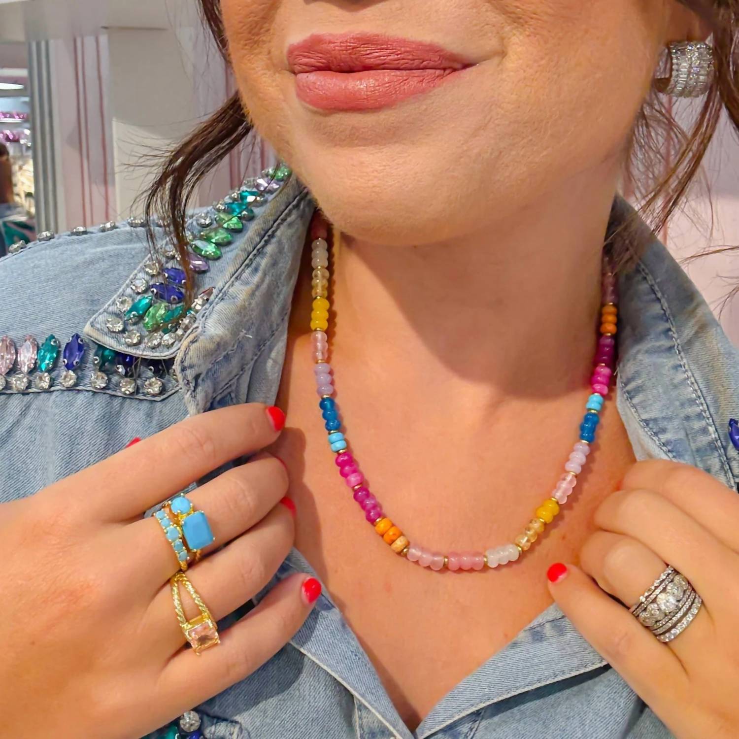 Treasure Jewels - Women's Rainbow Sugar Necklace