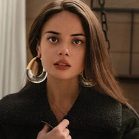 Gold & Honey - Women's Xl Chunky Bucket Hoop Earrings