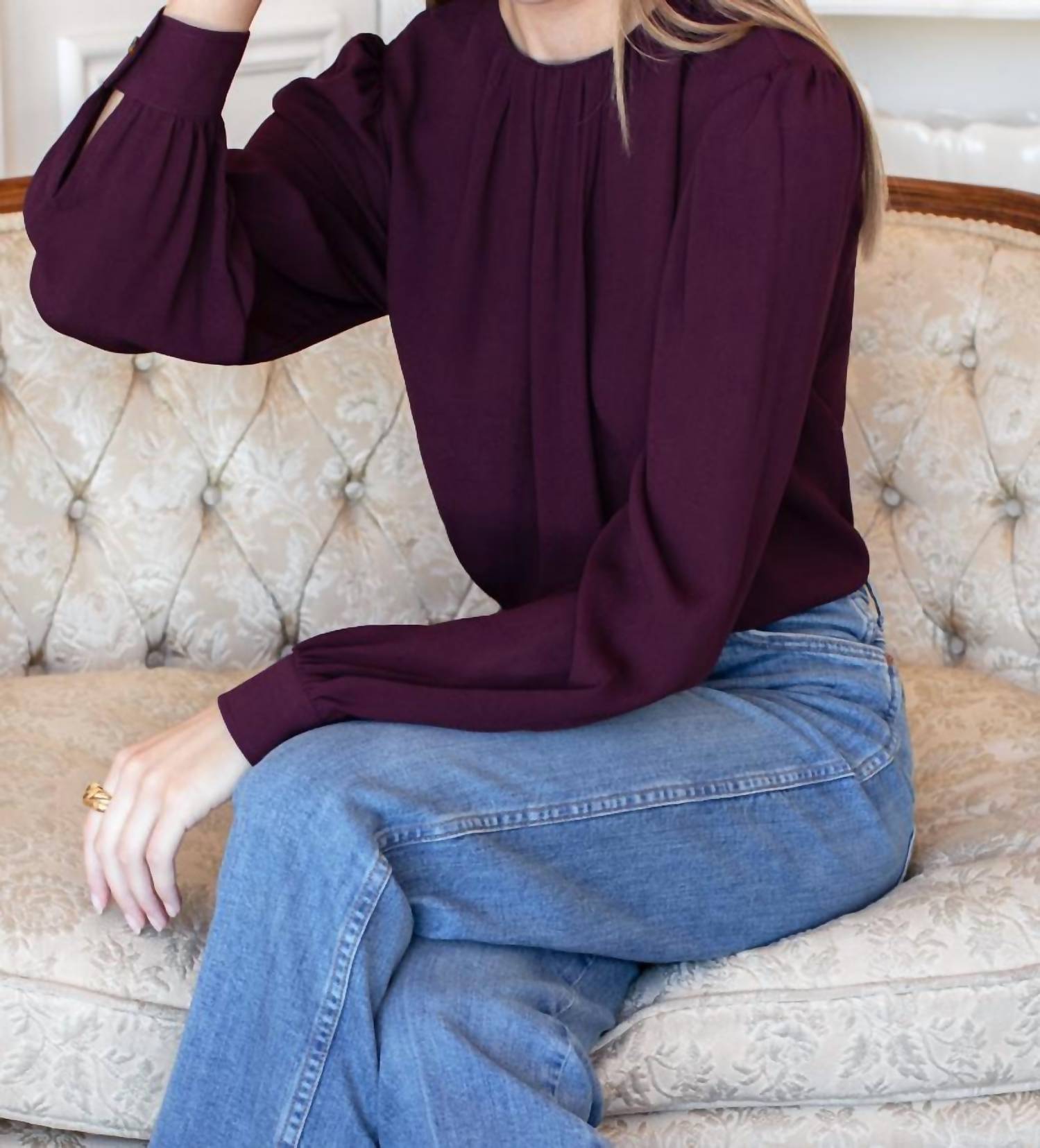 Emerson Fry - Gathered Neckline Top