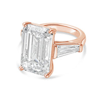 Diana M Jewels - Women's Emerald & Baguette Lab-Grown Diamond Fashion Ring (10.00 TCW) - Bold