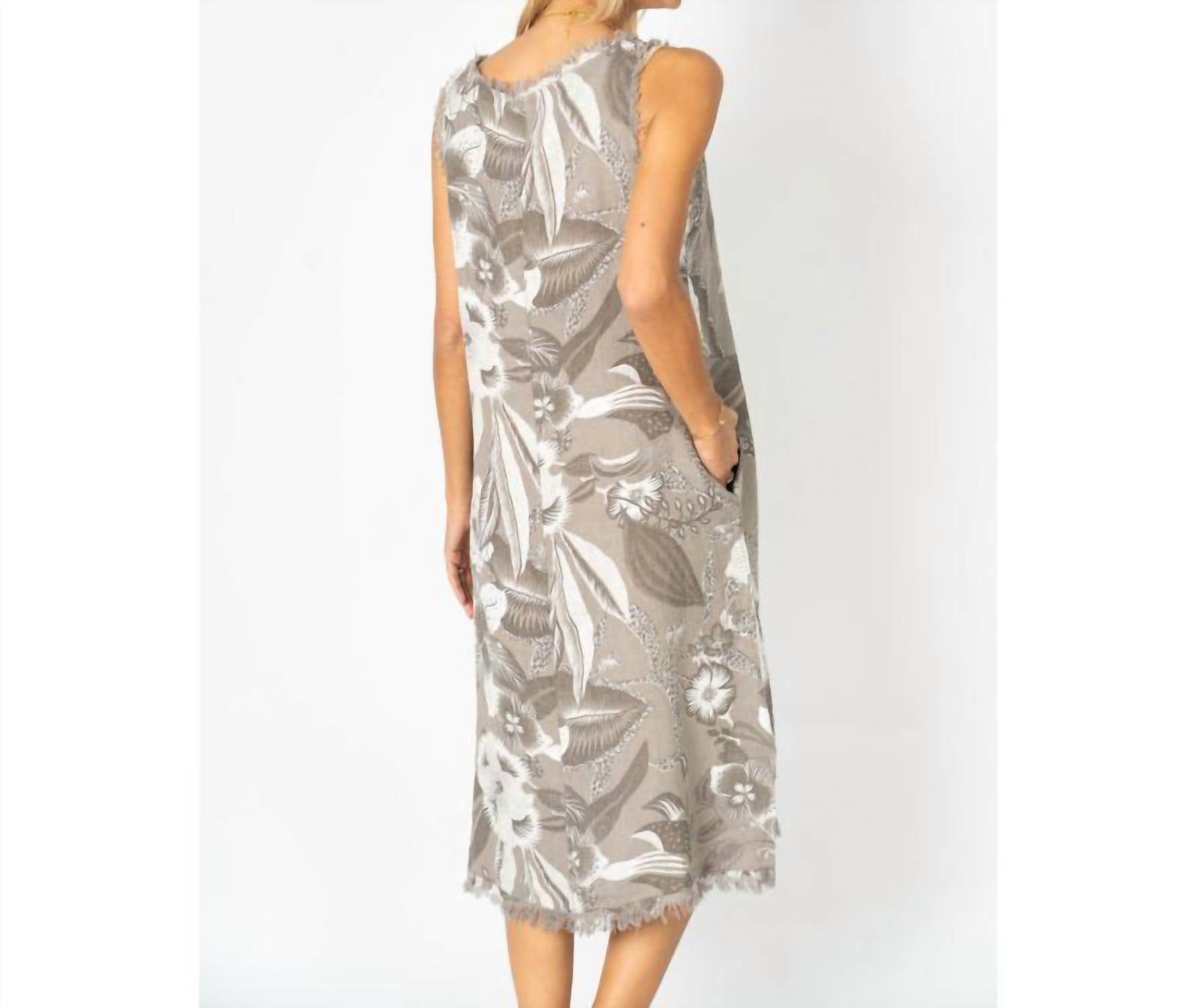 Look Mode Usa - Raw Edge Linen Dress