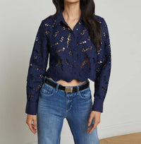 L'Agence - Women's Seychelle Cropped Button Down Top