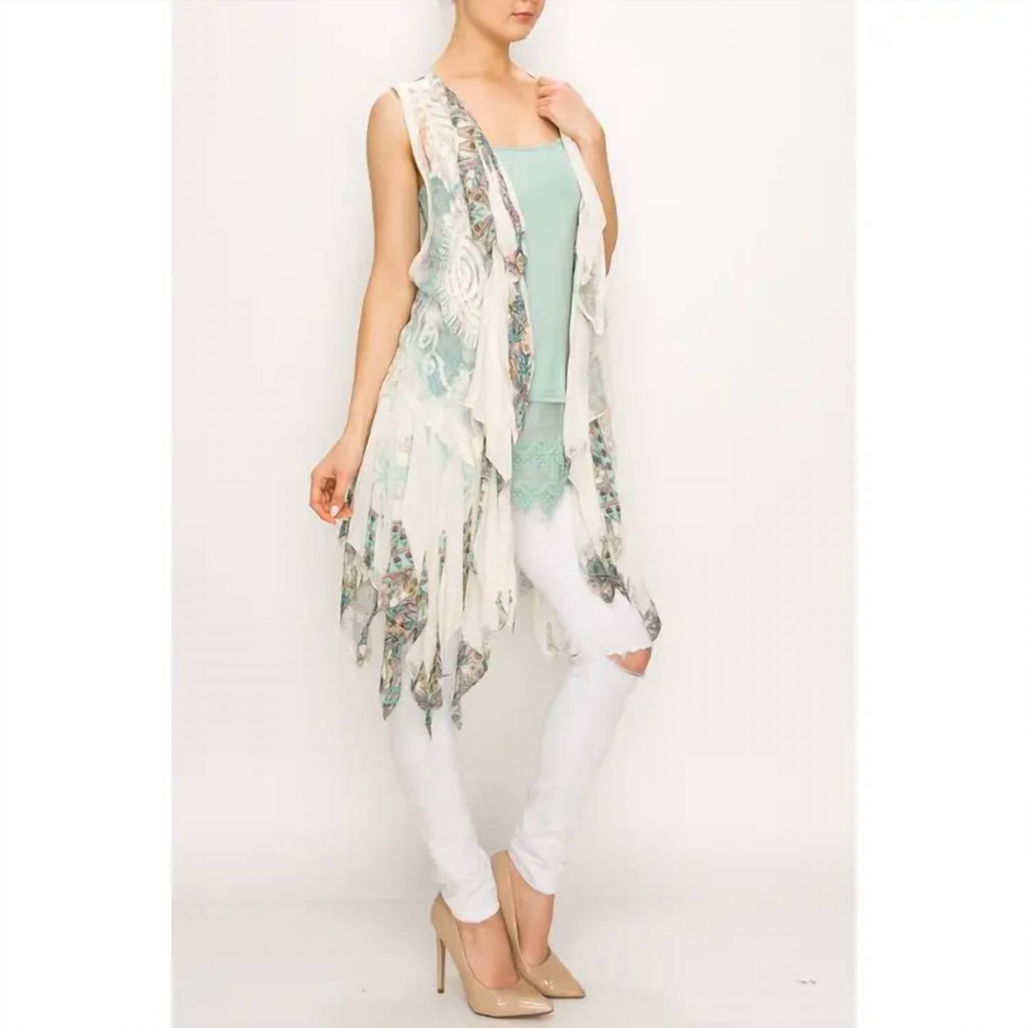 Origami - Chiffon Layered Crochet Vest