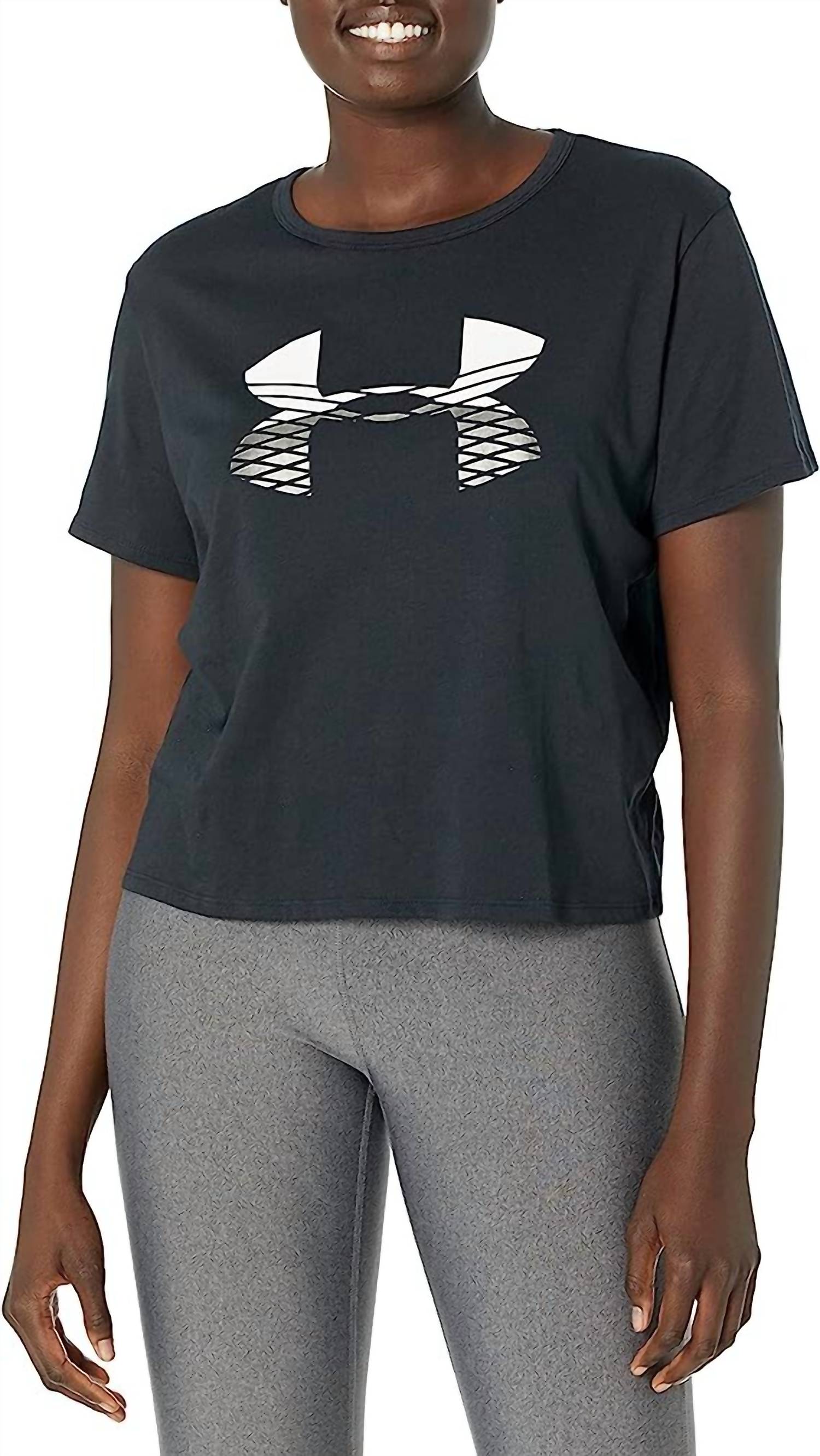 Under Armour - Printed logo Cropped T-Shirt